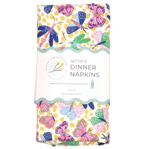 Bloom & Flutter blu Eco Dinner Napkin (Set of 6) 3