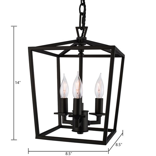 Cage 10.25'' Wide 3-Light Mini Pendant - Matte Black