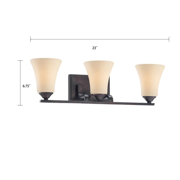 Treme 23'' Wide 3-Light Vanity Light - Espresso