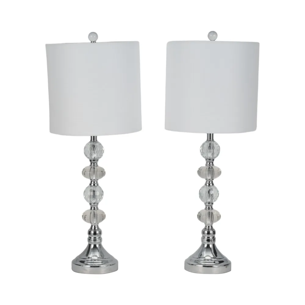FRAZIERLAND SET OF 2 SILVER LAMPS 28 (IN)