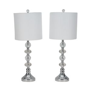 FRAZIERLAND SET OF 2 SILVER LAMPS 28 (IN) 1