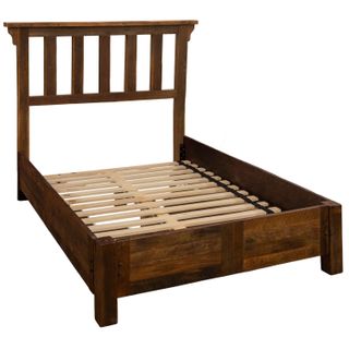 Barnwood Post Bed with Rail System - Cal King
