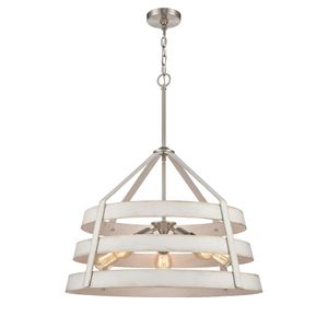 Brigantine 24'' Wide 5-Light Chandelier - Satin Nickel 1