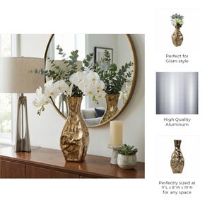JADEBURN GOLD VASE 19 (IN) 10