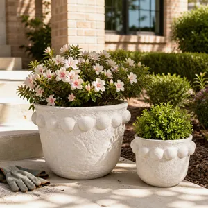 CASTONBURN SET OF 2 WHITE PLANTER 16 (IN) 13