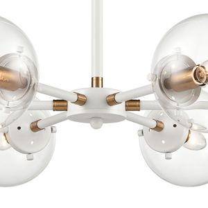 Boudreaux 28'' Wide 6-Light Chandelier - Matte White 3