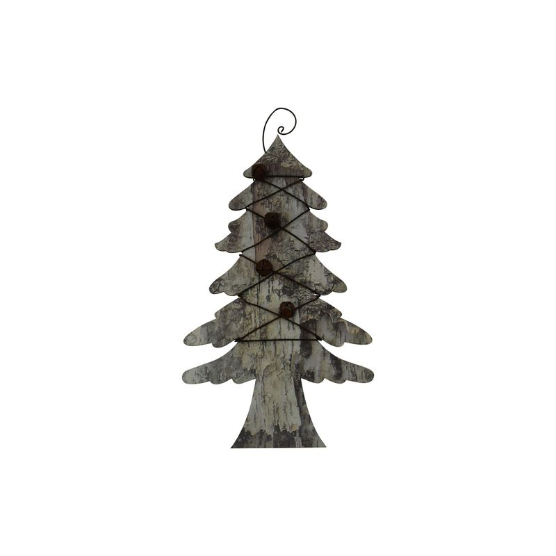 9" Birch Tree Ornament with Bells