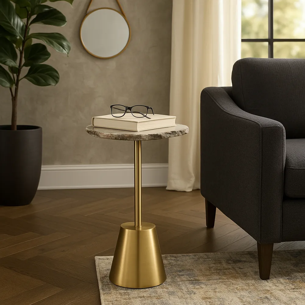 GASTONLEY GOLD TABLE 24 (IN)