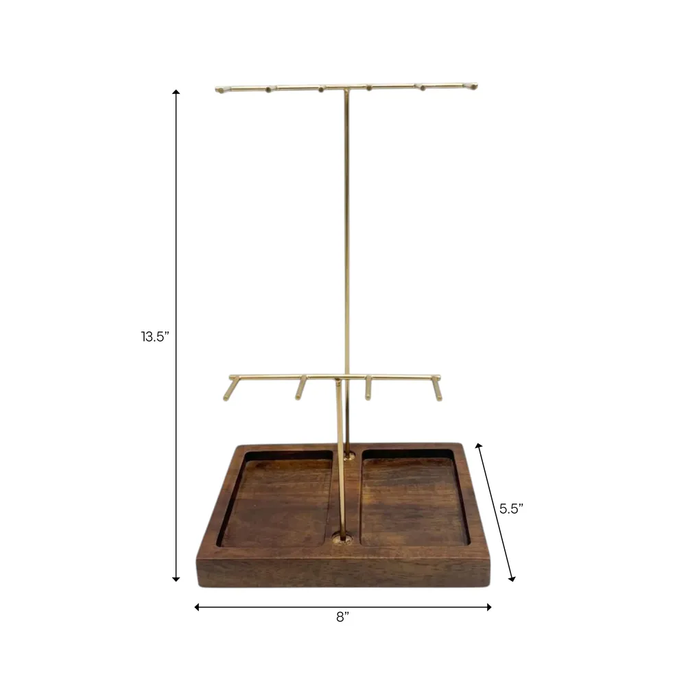 GAIGECREST BROWN JEWELRY STAND 13 (IN)