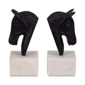 PARKERMOOR SET OF 2 BLACK BOOKENDS 8 (IN) 1