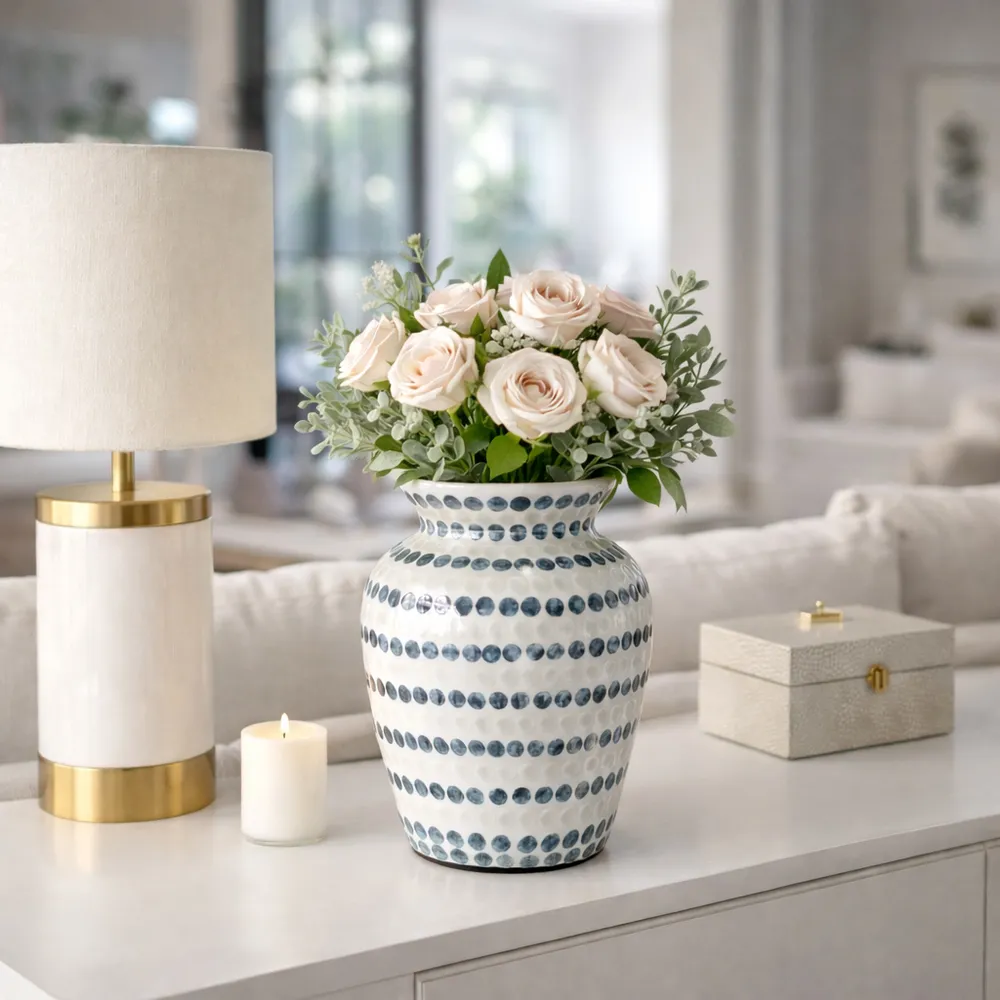 HACKETTBURN BLUE VASE 13 (IN)