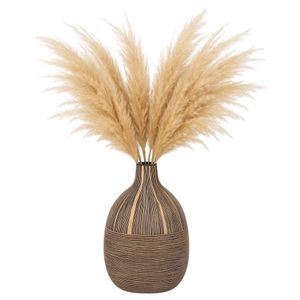 10"H TRIBAL VASE, BROWN 3