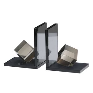 HALSEYGROVE SET OF 2 BLACK BOOKENDS 7 (IN) 3