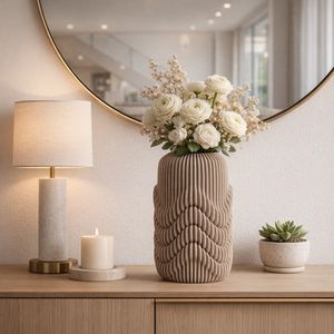 ARLENPORT TAN VASE 15 (IN) 12