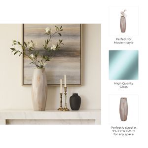WOODSONCLIFF TAN GLASS VASE 24 (IN) 10