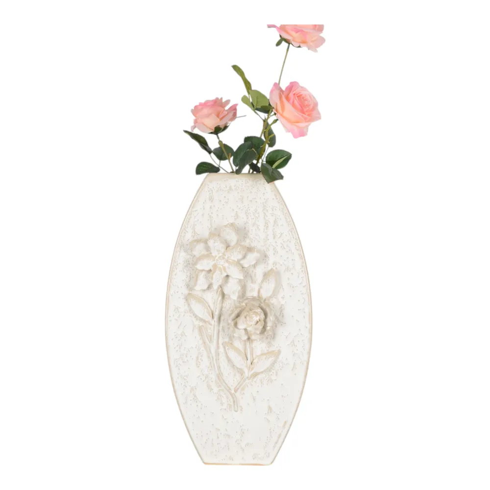 HAYESTON WHITE VASE 18 (IN)