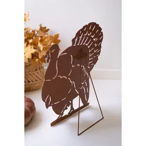 Rustic Metal Thanksgiving Turkey Stand 3