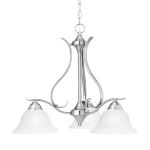Prestige 26.5'' Wide 3-Light Chandelier - Brushed Nickel 1