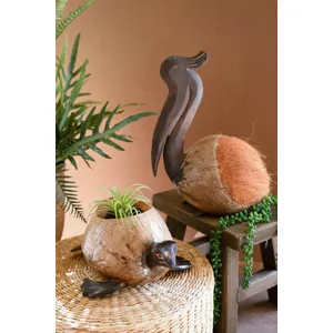 Coconut Pelican Sculpture 3