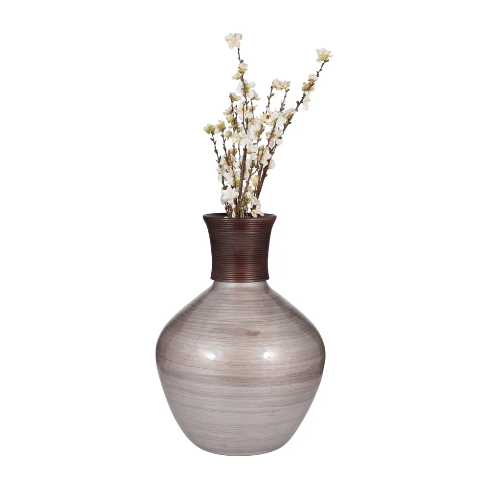 IRVINGLAND BROWN GLASS VASE 22 (IN)