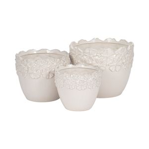 SLATERGATE SET OF 3 IVORY PLANTER 10 (IN) 4