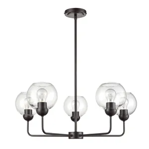 Boman 28'' Wide 5-Light Chandelier - Oil Rubbed Bronze 2
