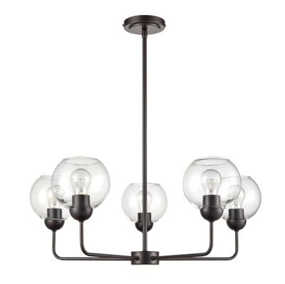 Boman 28'' Wide 5-Light Chandelier - Oil Rubbed Bronze