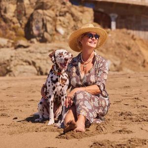 Island Grey Palm Cotton Long Shirt Dress 5