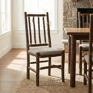 Hickory Bistro Spoke Back Side Chair - Cinnamon Seat 1