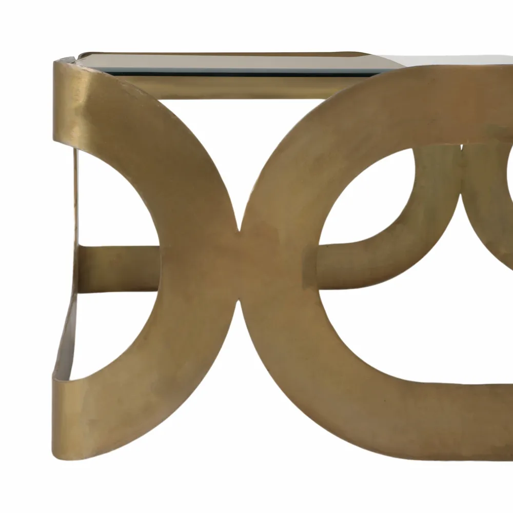EMMETVIEW GOLD COFFEE TABLE 15 (IN)