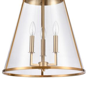 Judy 16'' Wide 3-Light Pendant - Satin Brass 4