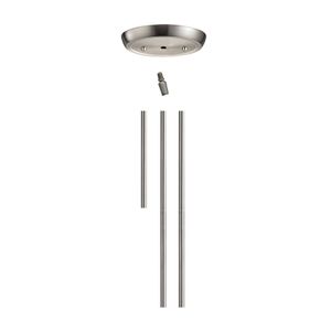 Rod Kit 1x6-inch 2x12-inch Extensions - Satin Nickel 1