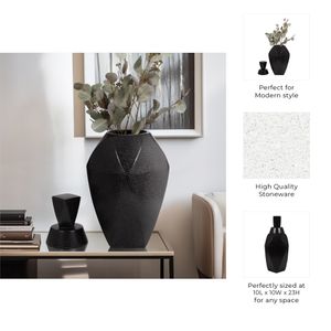 HALTONWORTH BLACK VASE 23 (IN) 9