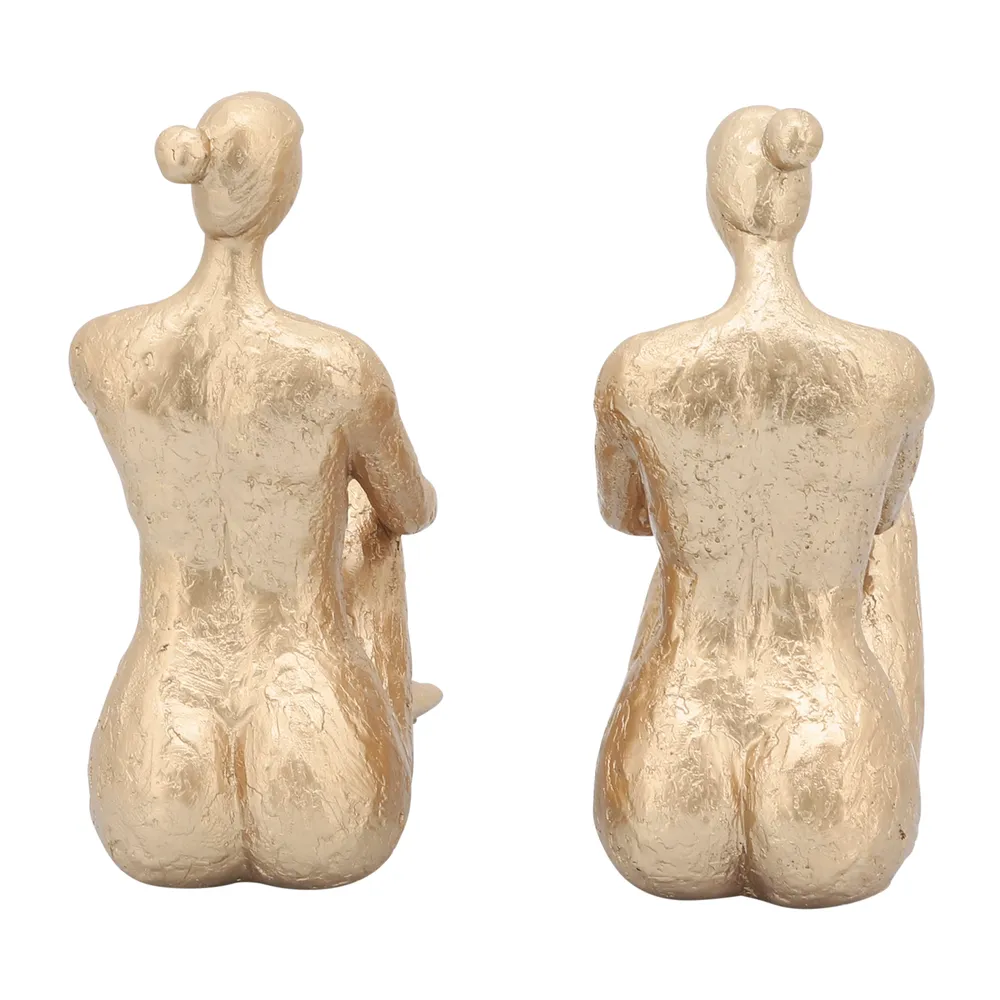 DOUGALPARK SET OF 2 GOLD BOOKENDS 8 (IN)