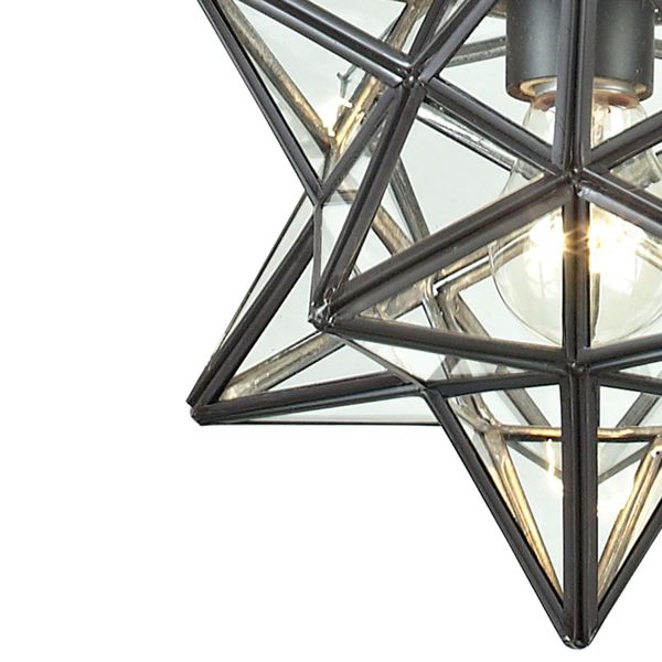 Moravian Star 12'' Wide 1-Light Mini Pendant - Oil Rubbed Bronze
