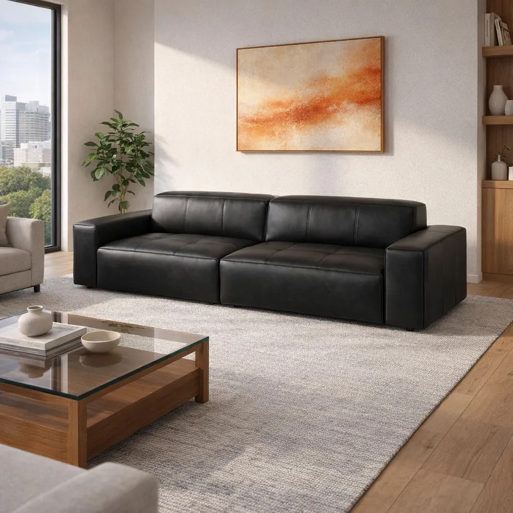 BENNETWELL BLACK SOFA 121 (IN)