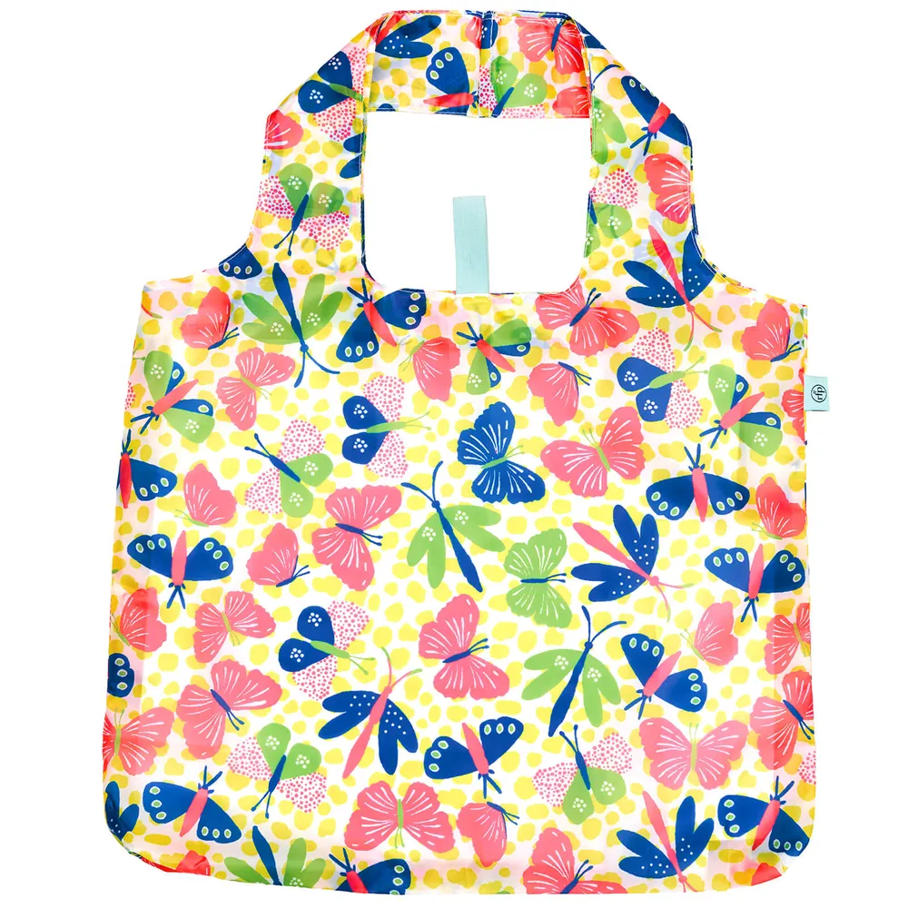 Bloom & Flutter blu Reusable Shopping Tote Bag