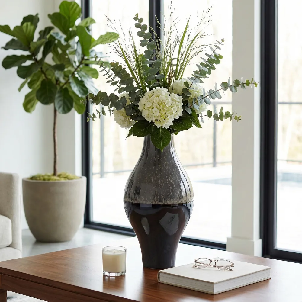 GARRETTSIDE BROWN VASE 20 (IN)