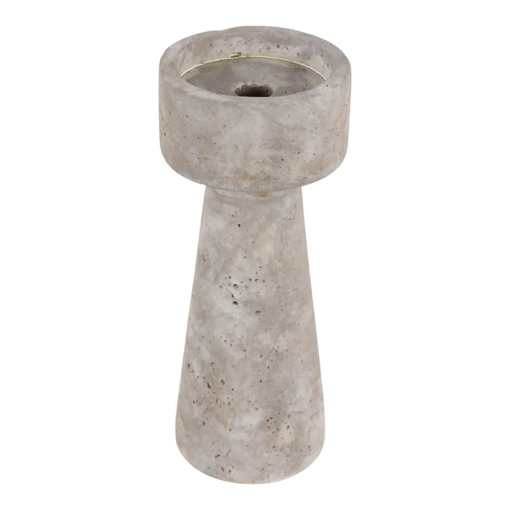 CARLIN GRAY CANDLE HOLDER 10 (IN)
