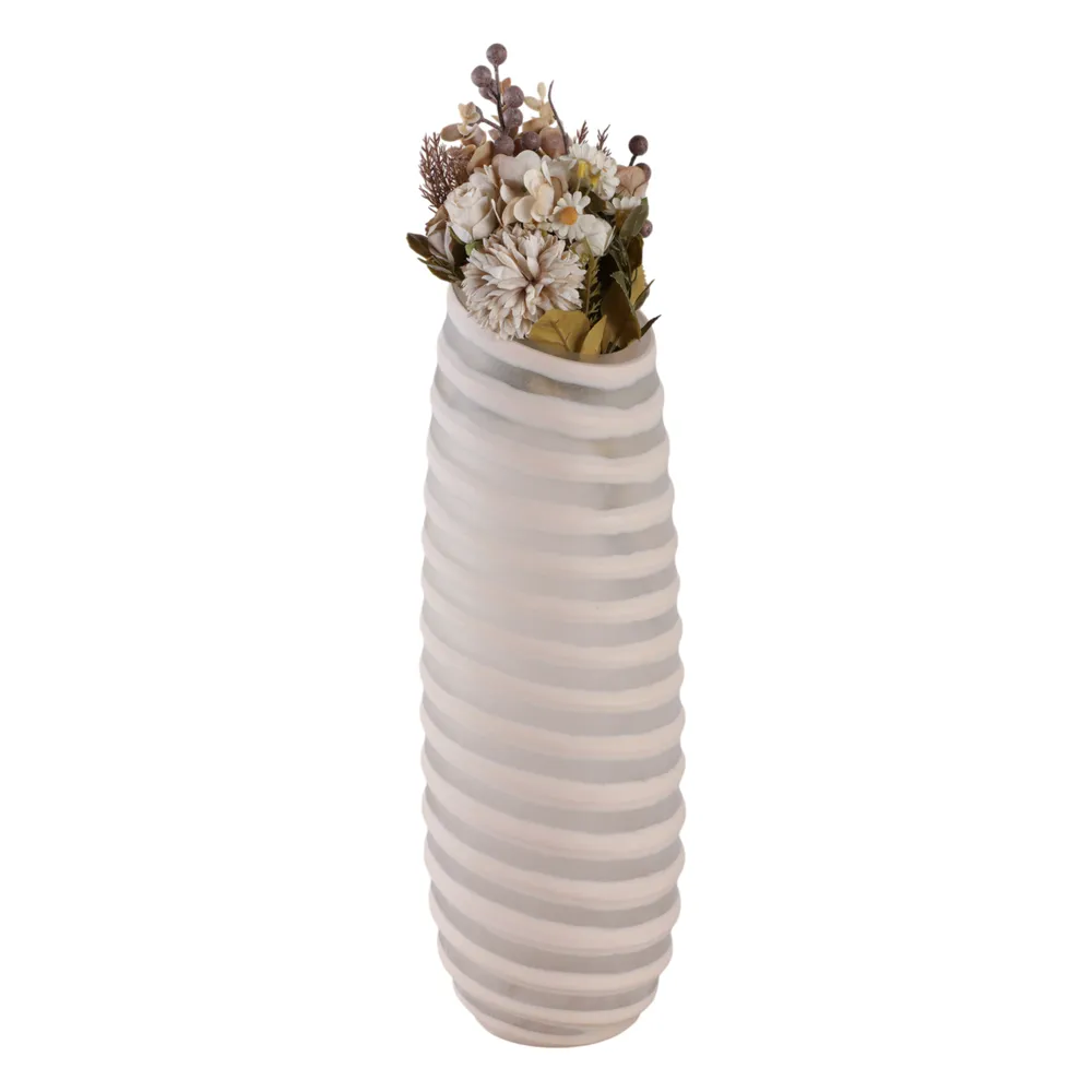 SAMSONWICK IVORY GLASS VASE 18 (IN)
