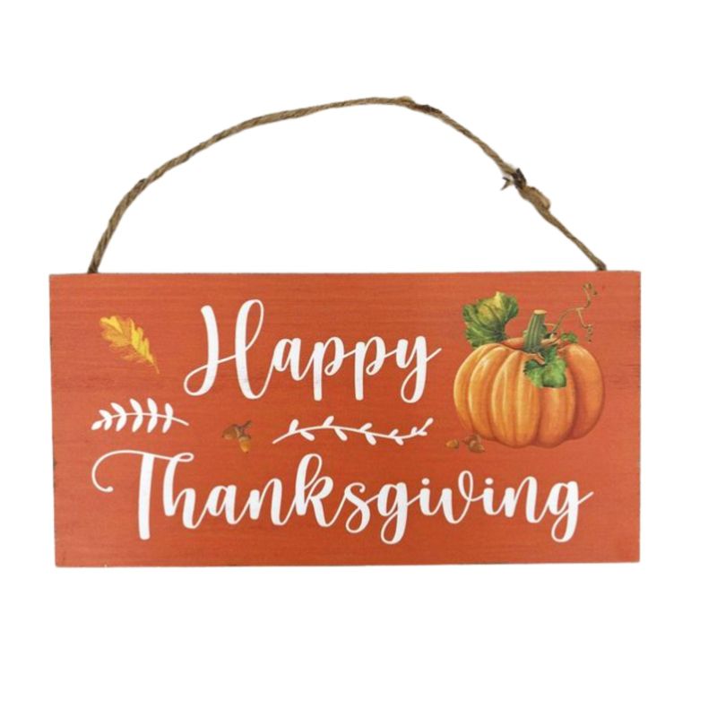 Happy Thanksgiving Pumpkin Sign – 11.8" x 6"