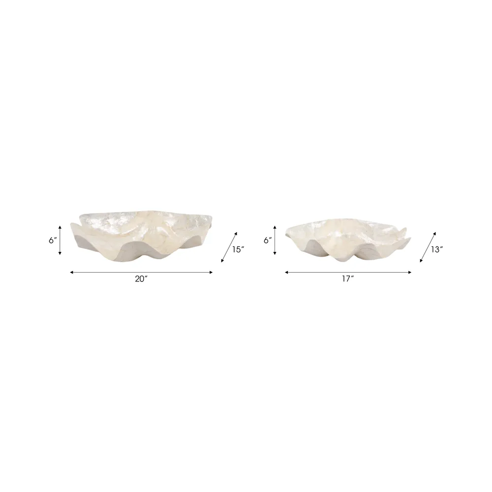 DALTONWELL SET OF 2 IVORY BOWLS 7 (IN)