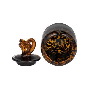 DIXONWELL ORANGE GLASS VASE 8 (IN) 5
