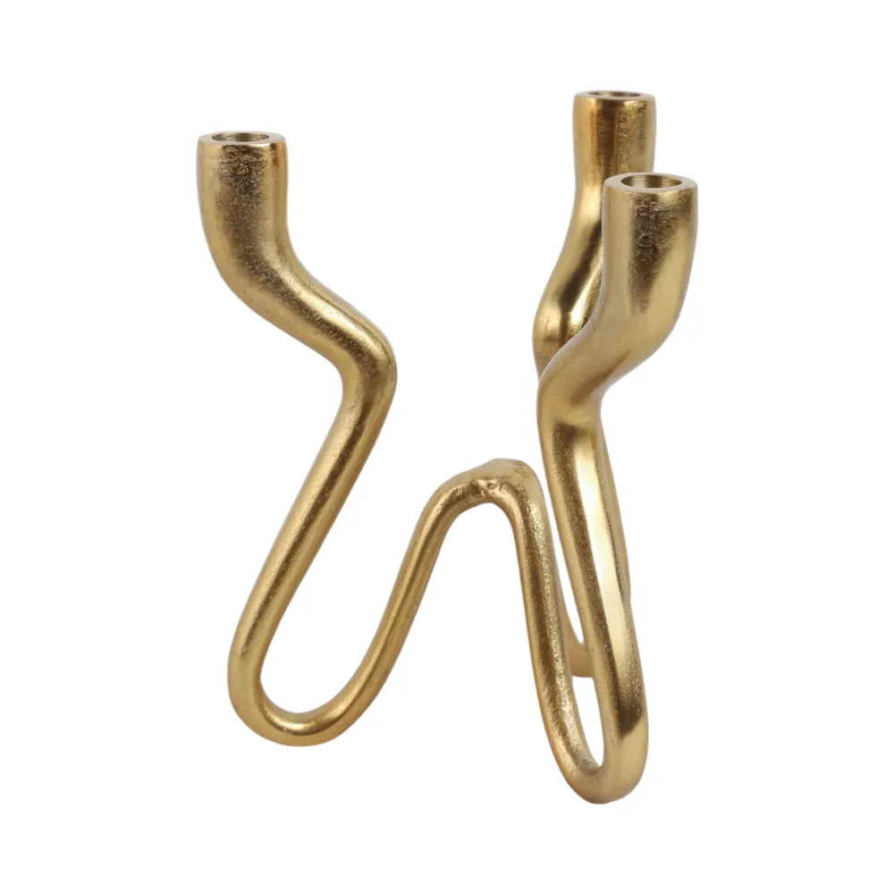 TODDBURN GOLD CANDLE HOLDER 10 (IN)
