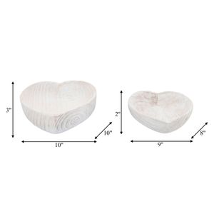 DASHLAKE SET OF 2 WHITE BOWLS 3 (IN) 8