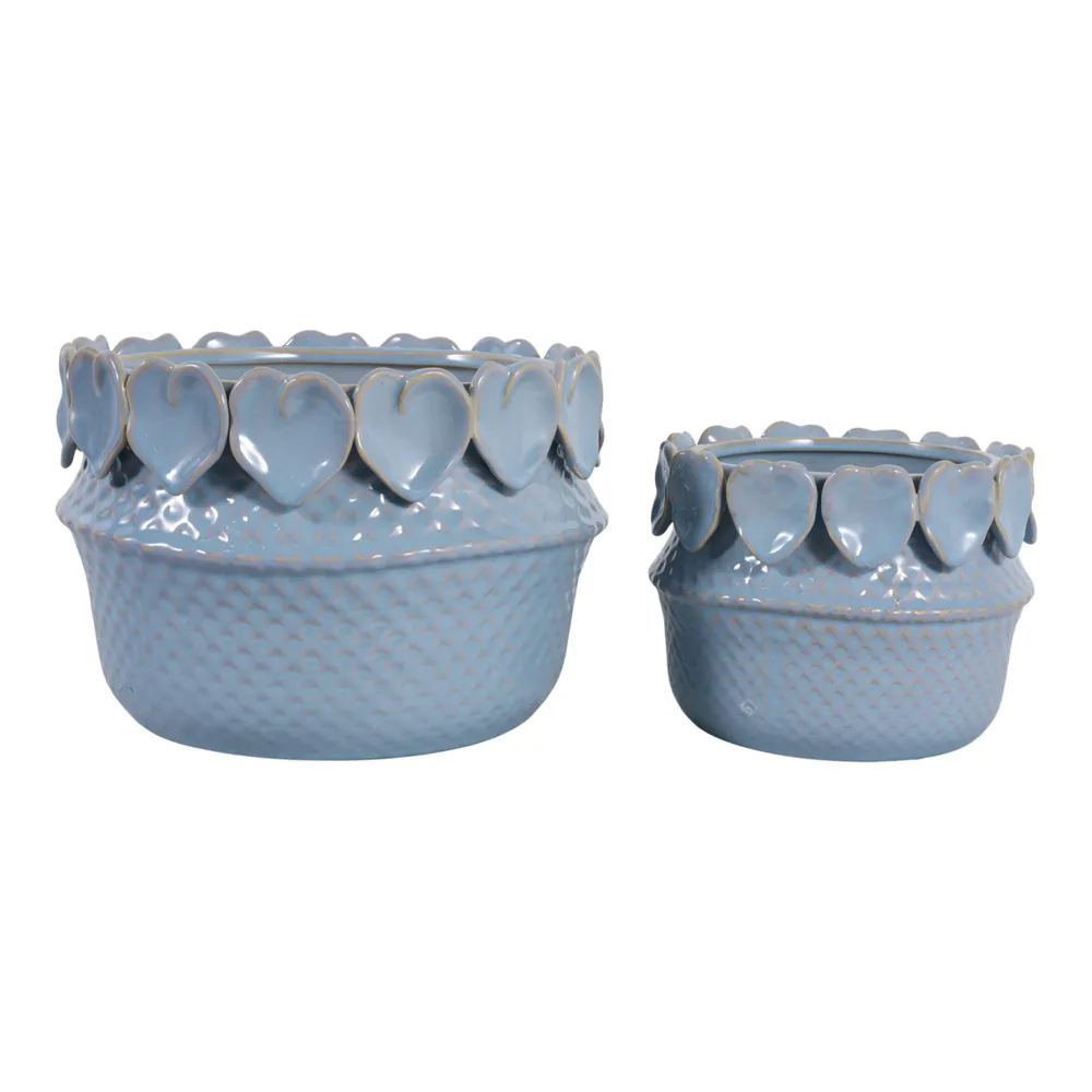 FALLONRUN SET OF 2 BLUE PLANTER 7 (IN)