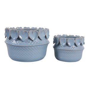 FALLONRUN SET OF 2 BLUE PLANTER 7 (IN) 1