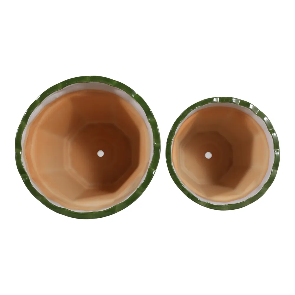 ENOCHFIELD SET OF 2 GREEN PLANTER 9 (IN)