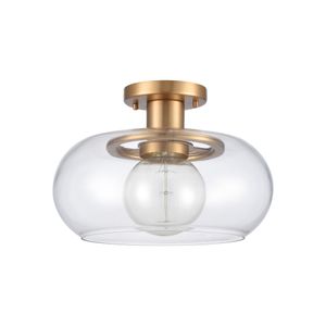 Clement 13'' Wide 1-Light Semi Flush Mount - Brushed Gold 2