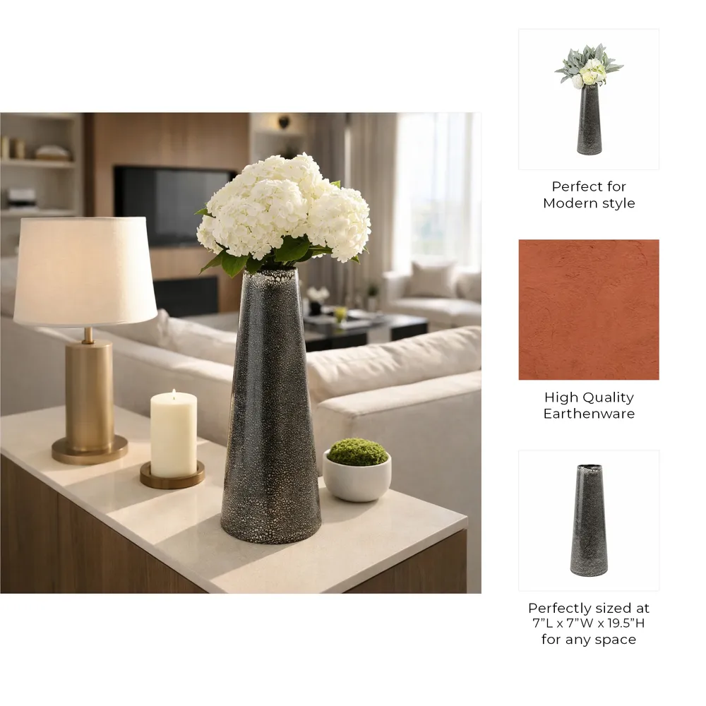 PEARLWOOD BLACK VASE 20 (IN)